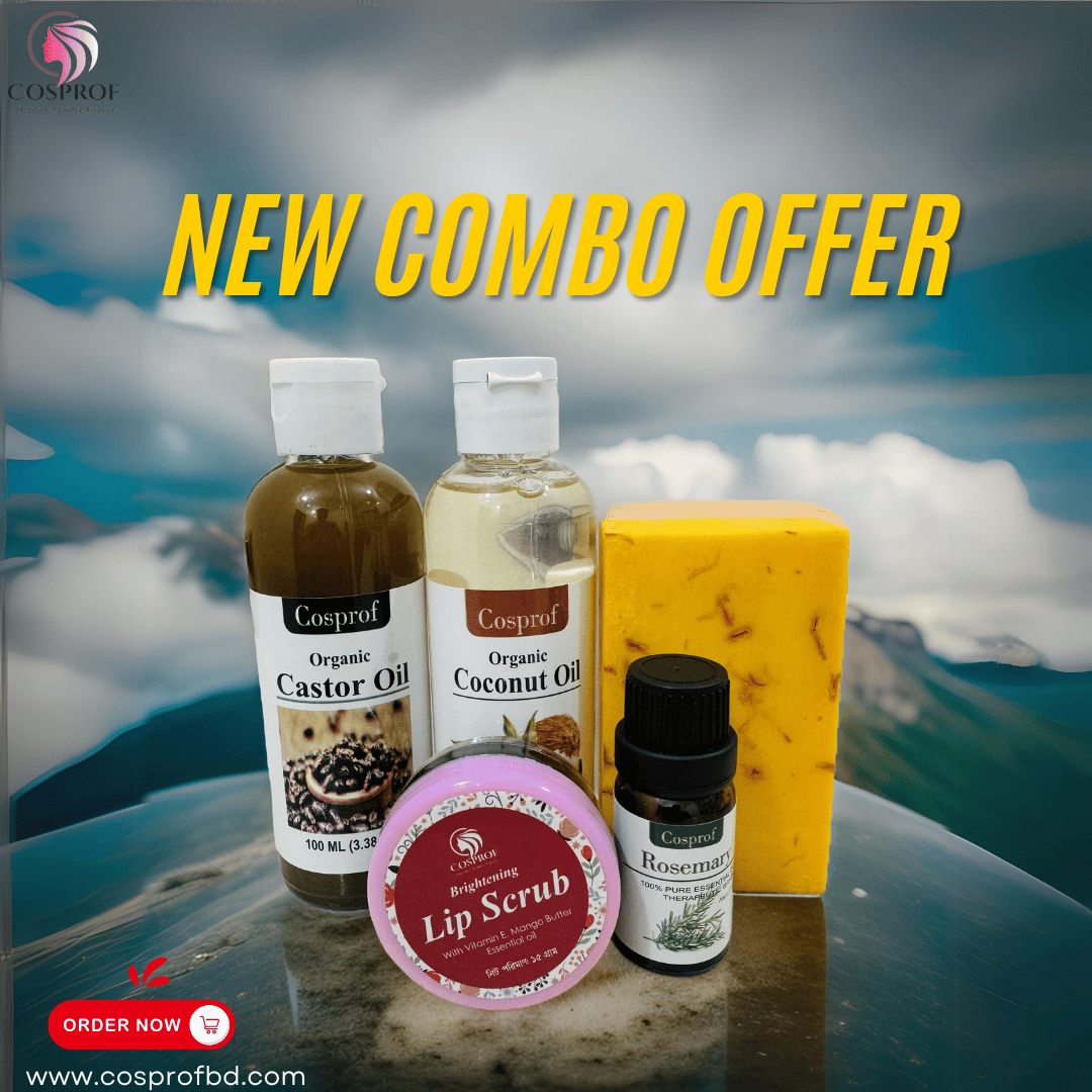 31 Cosprof 5 IN 1 hair oil saffron goats milk soap lip scrub combo - Image 1