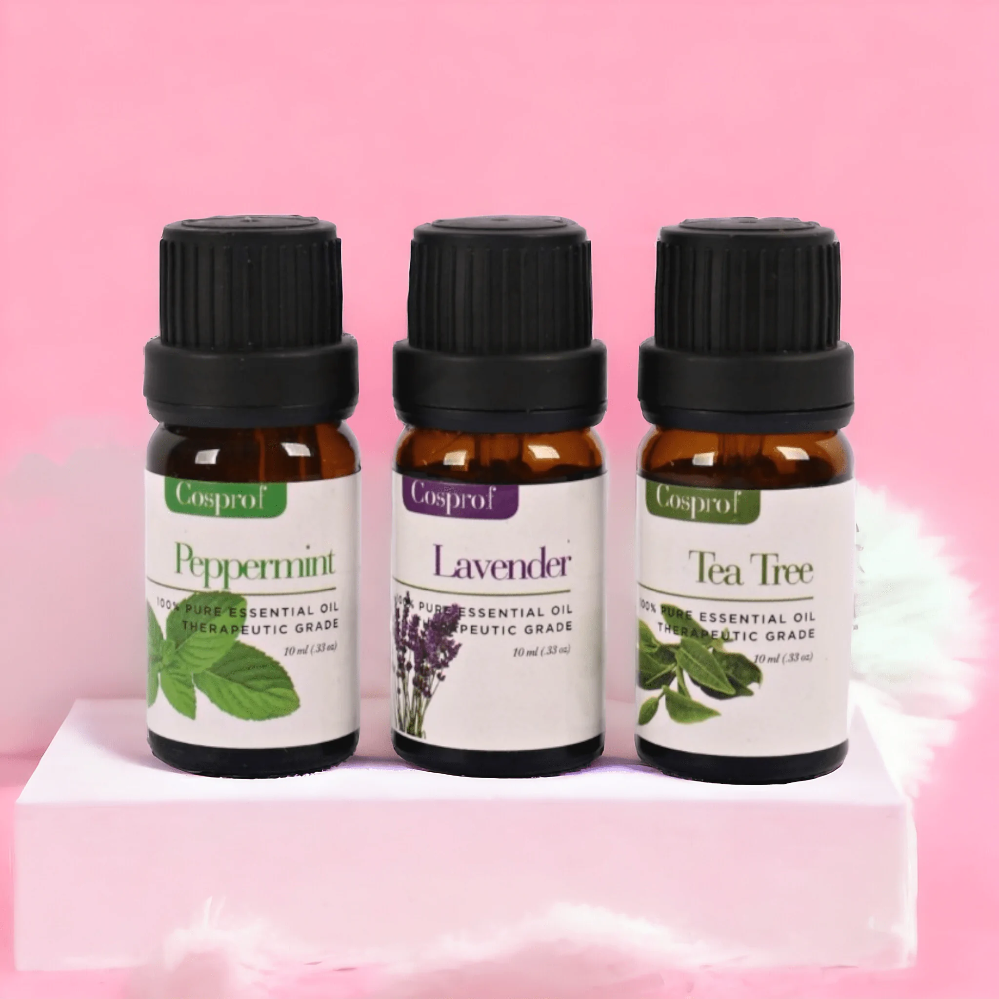 Peppermint 10 ml+Lavender 10 ml+Tea Tree 10 ml Oil Combo - Image 2